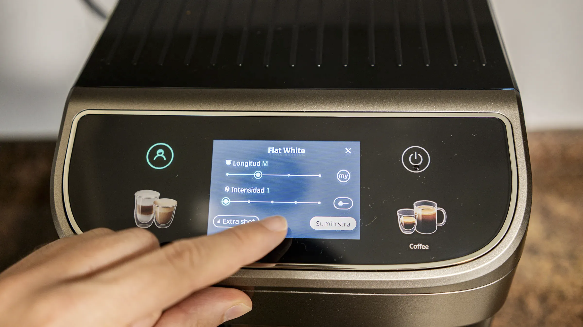 The display on the De'Longhi Magnifica Plus