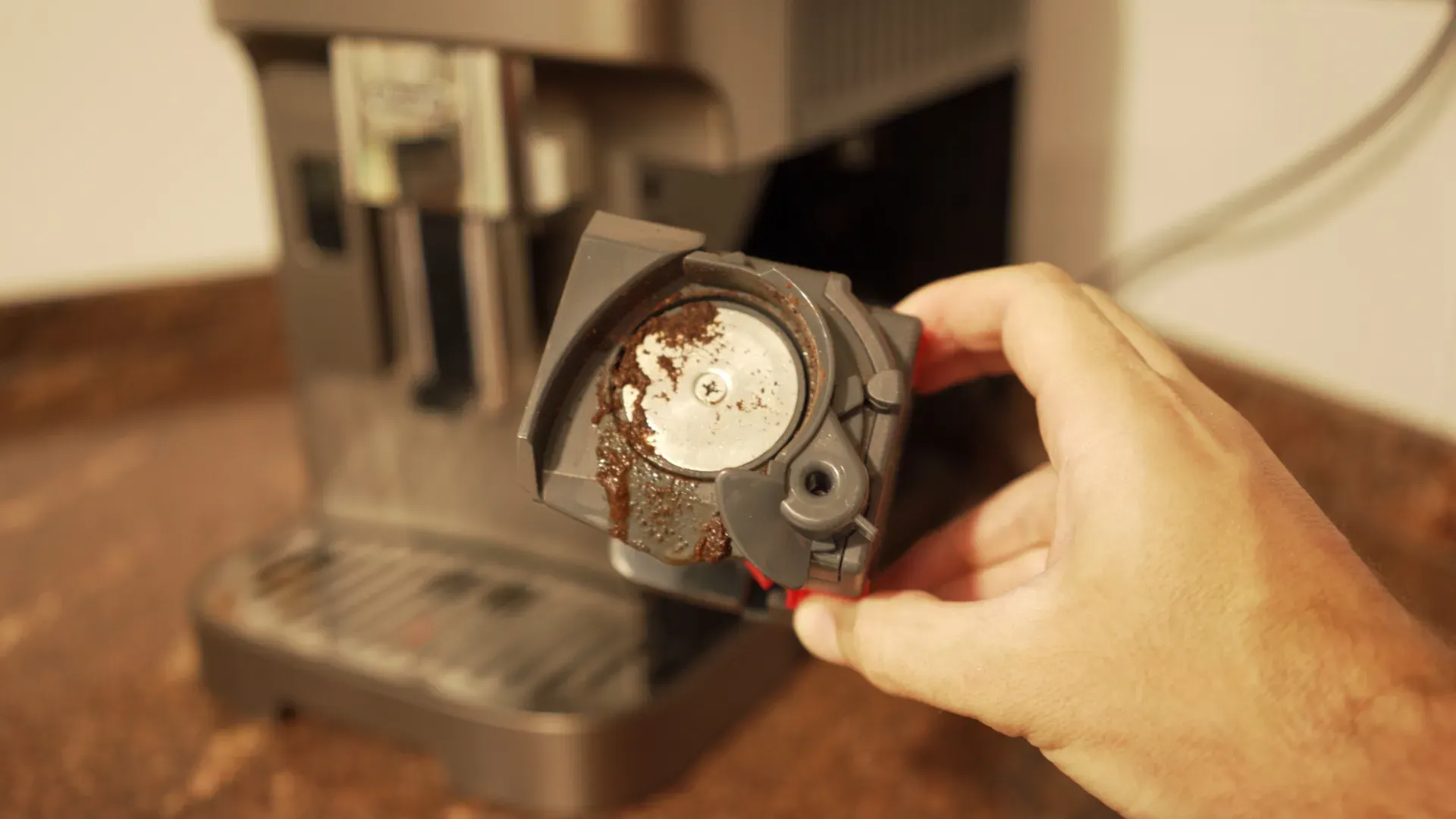 The De'Longhi Magnifica Plus infuser