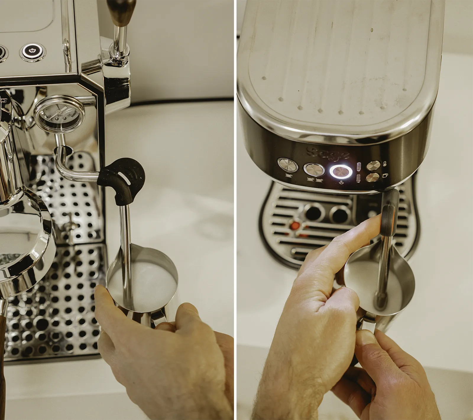 Comparativa vaporizador de la Baristeo Intima y la Sage Bambino Plus