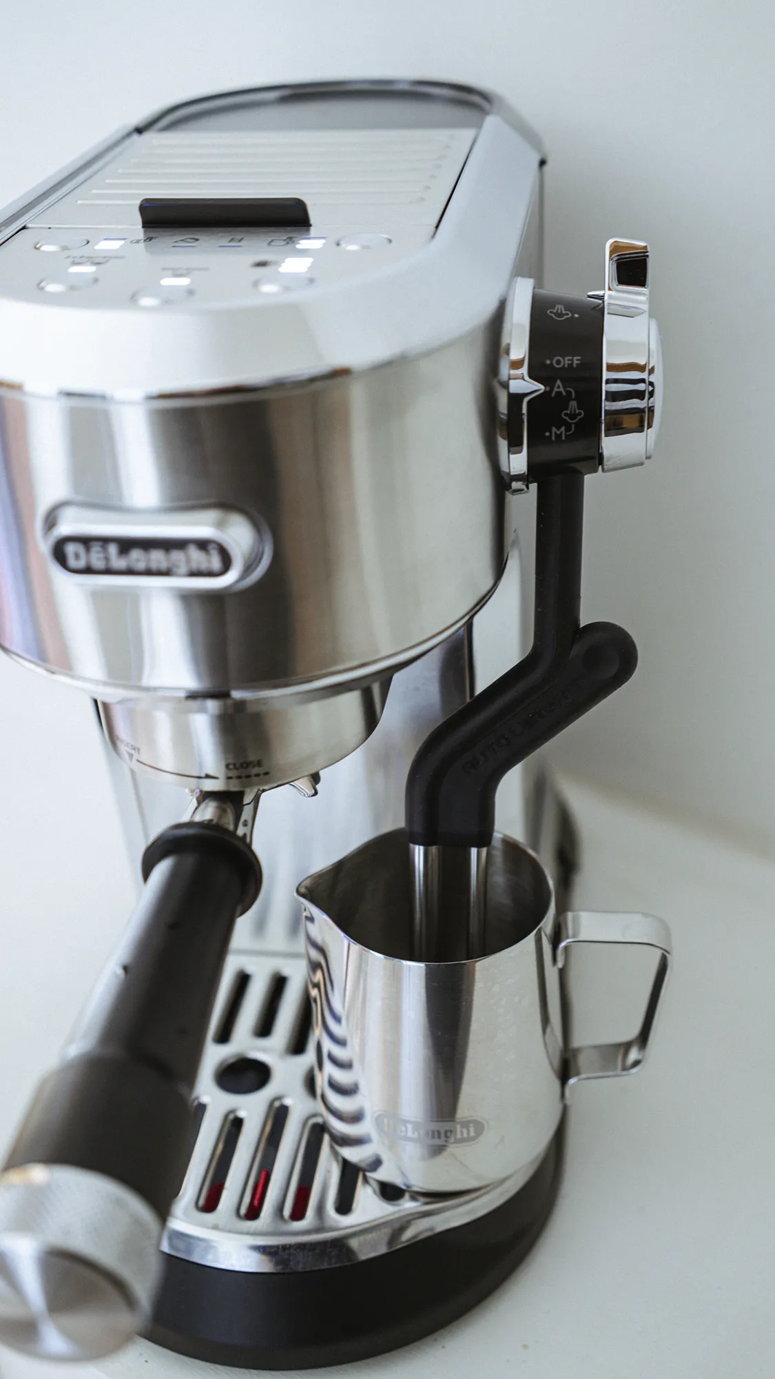 The steam Wand on the Dedica Maestro Plus