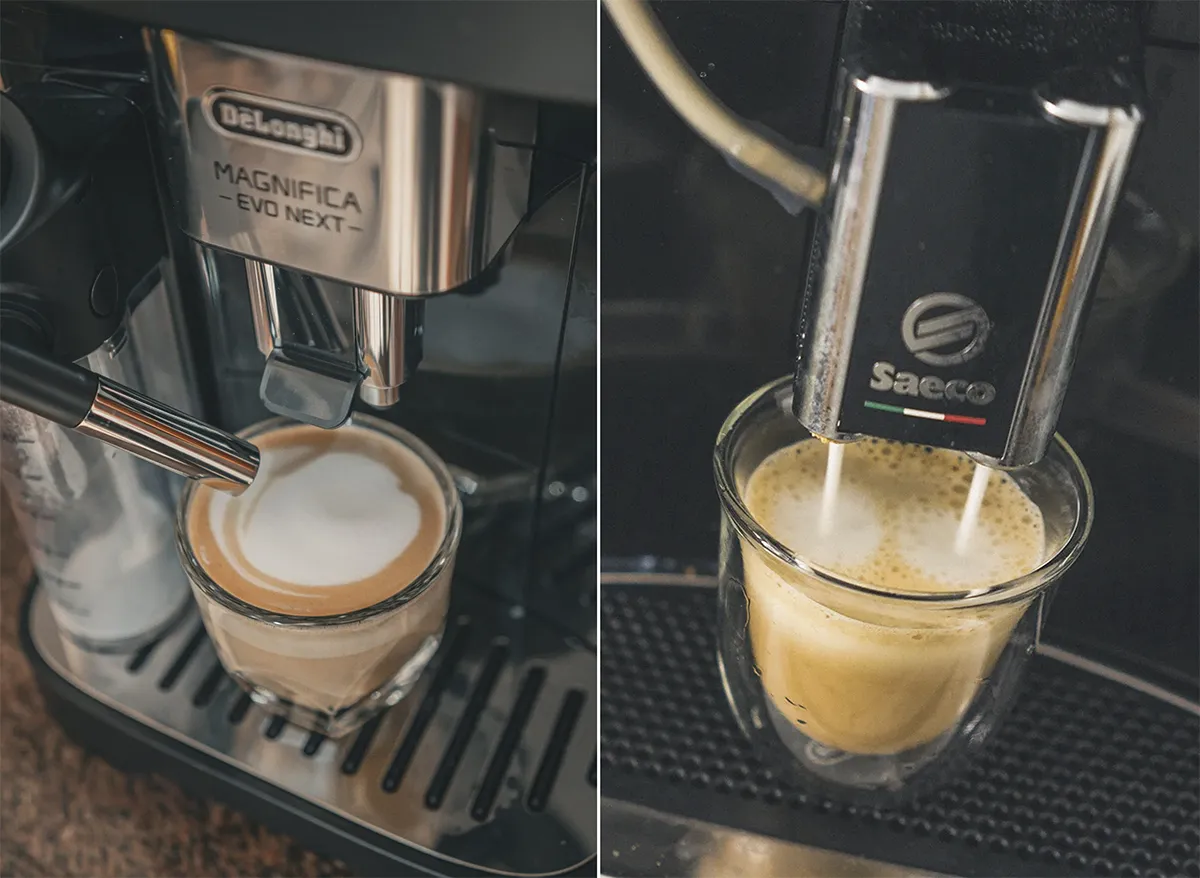 Textura de leche De'Longhi vs Saeco