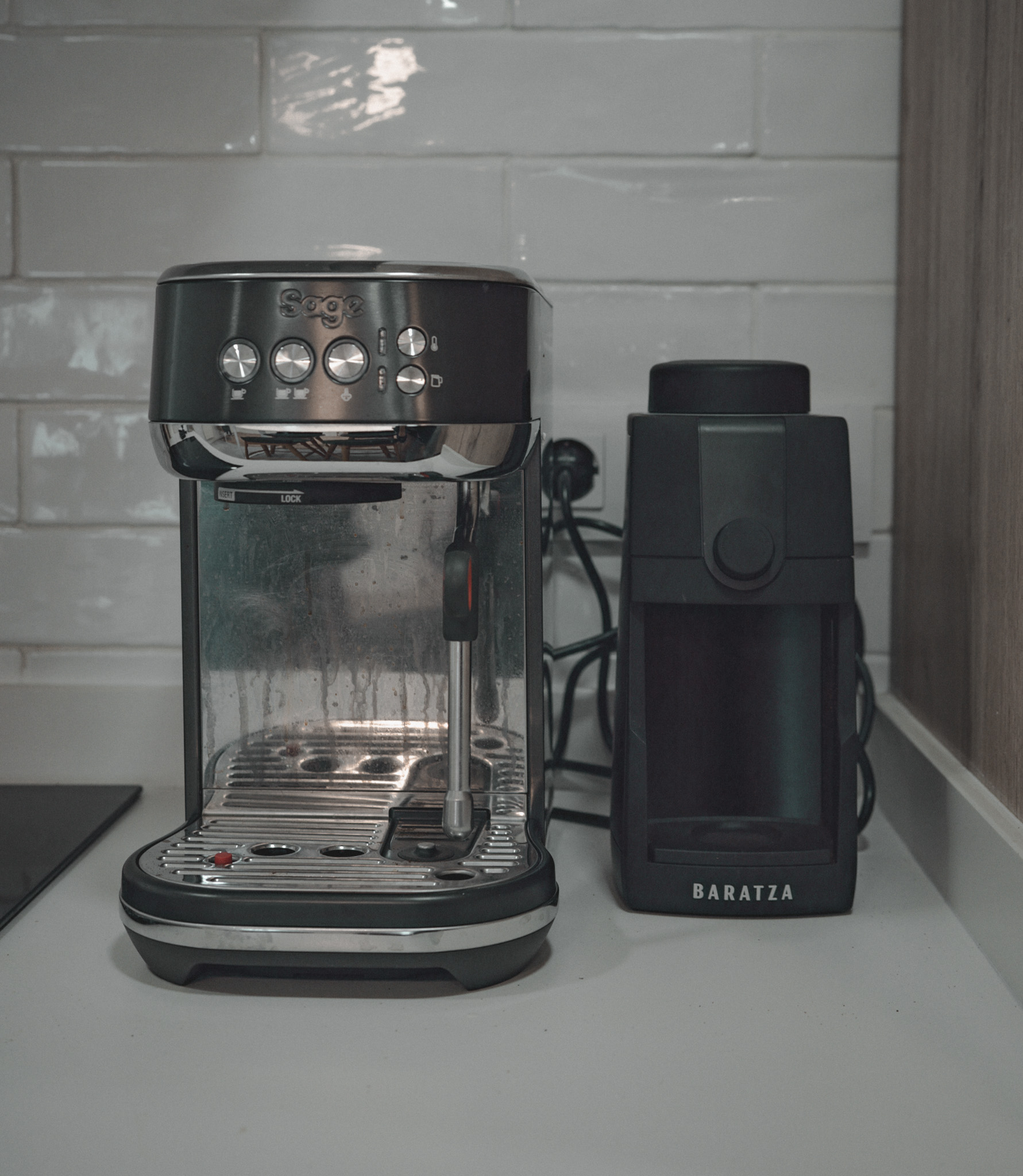 The Bambino Plus + Baratza Encore ESP Pro